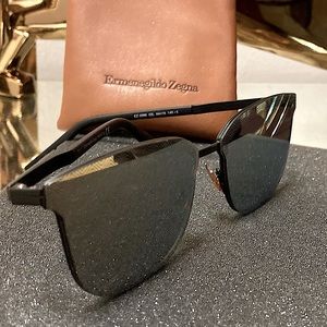 Ermenegildo Zegna Square Shaped UV Protected Sunglasses